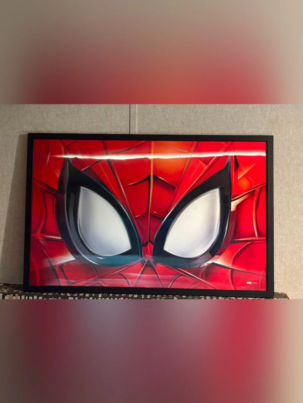 Marvel Red, Black & White Spider-Man Eye Closeup Wall Art